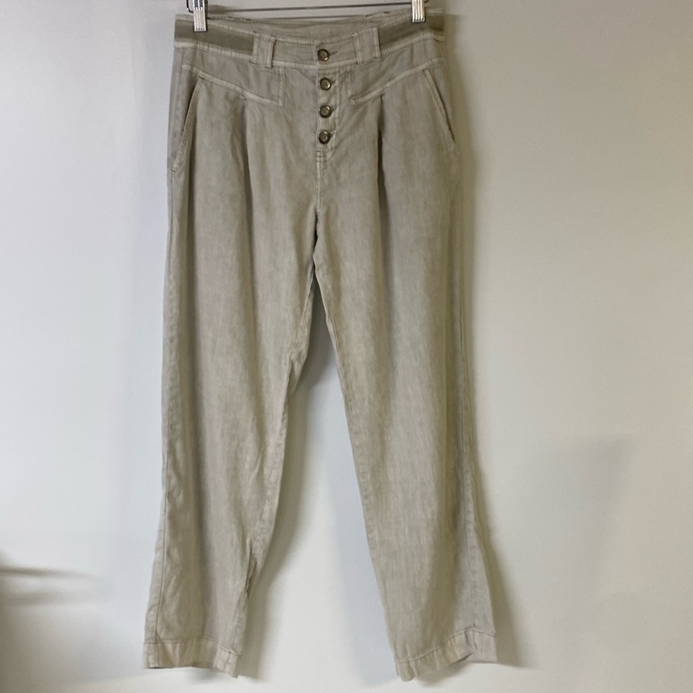 SUNDANCE Quinn Linen Telcel high rise pants size 4